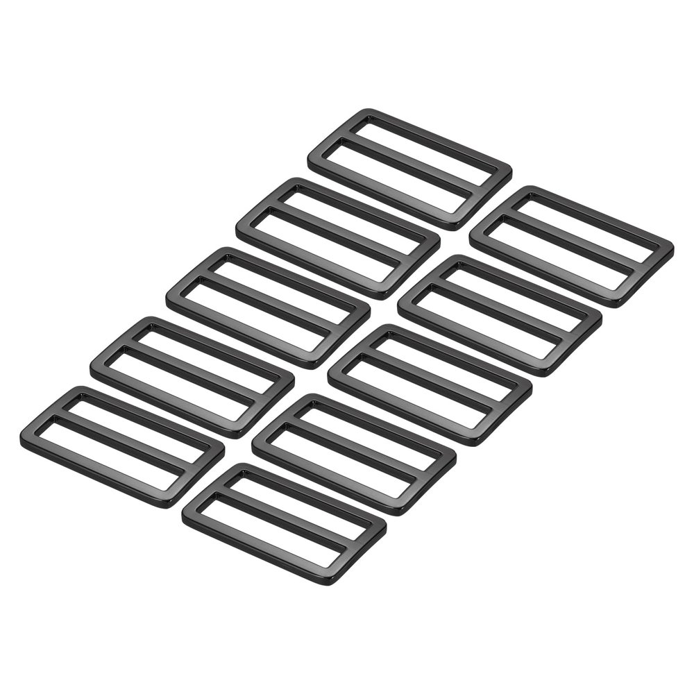 PATIKIL 1-Inch Tri-Glide Slider Buckles, 10-Pack, Black