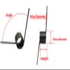 15-Piece 0.4 mm V-Shaped Torsion Springs, 180°/120°/90°/60°, 2.4 mm, 6 Coils, 120° view 3