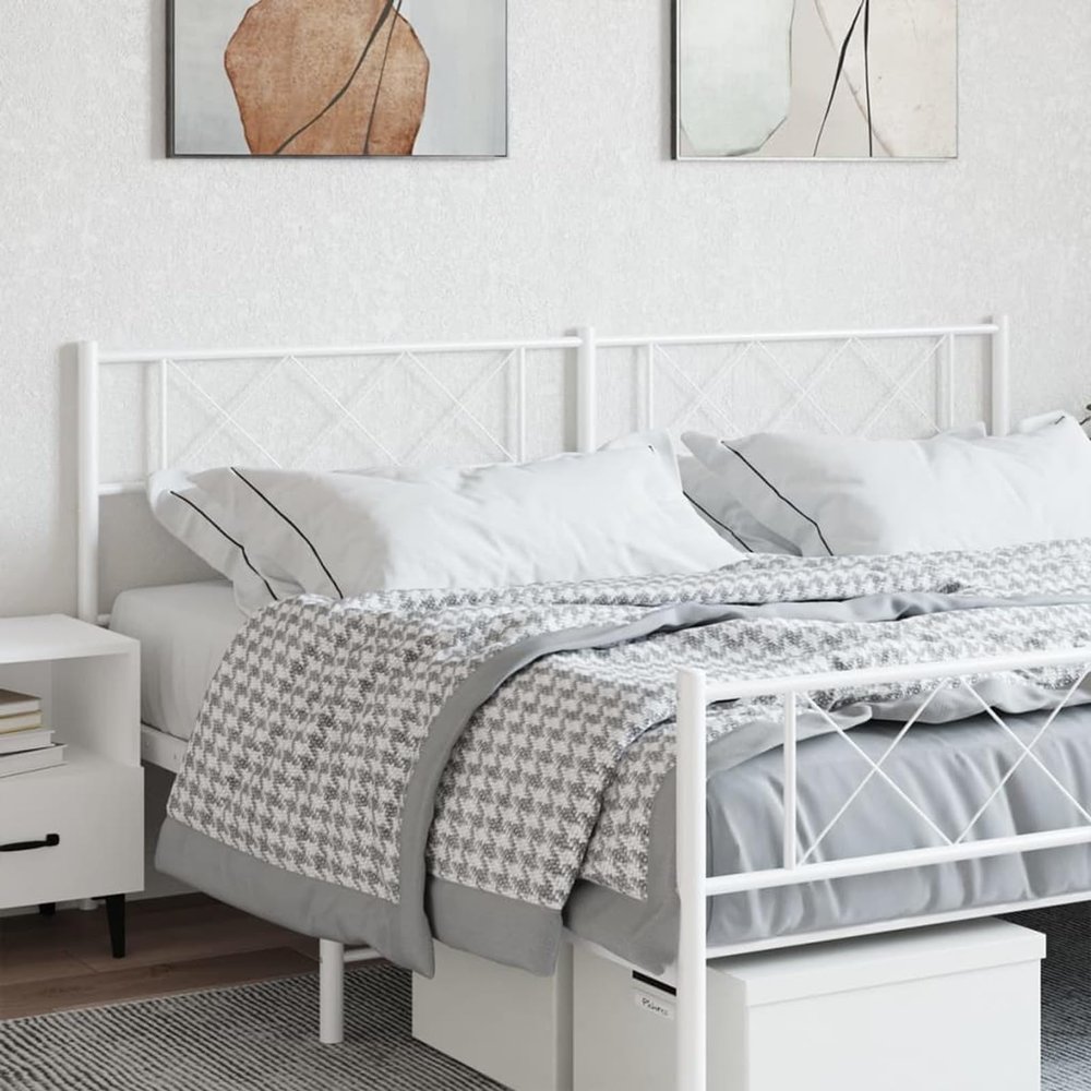 LAPOOH Metal Headboard, White, 180 cm - 372362
