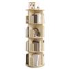 EUGAD 360° Rotating Bookshelf with 16 Compartments and 4 Tiers, Light Oak view 1