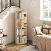 EUGAD 360° Rotating Bookshelf with 16 Compartments and 4 Tiers, Light Oak view 2