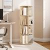 EUGAD 360° Rotating Bookshelf with 16 Compartments and 4 Tiers, Light Oak view 4