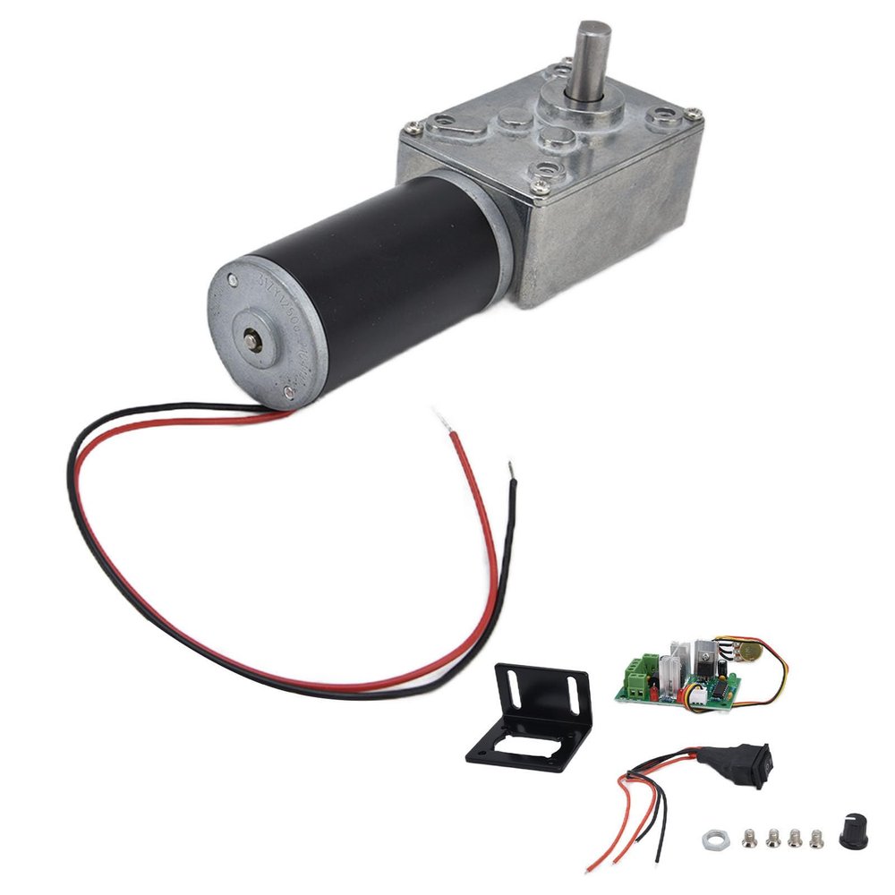 DC 12V Worm Gear Motor, 8 mm Shaft, 5840-31ZY, High-Precision, for Curtain Machines (400 RPM)