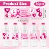 URROMA 50-Piece Breast Cancer Awareness Water Bottle Labels, Pink October Stickers view 2