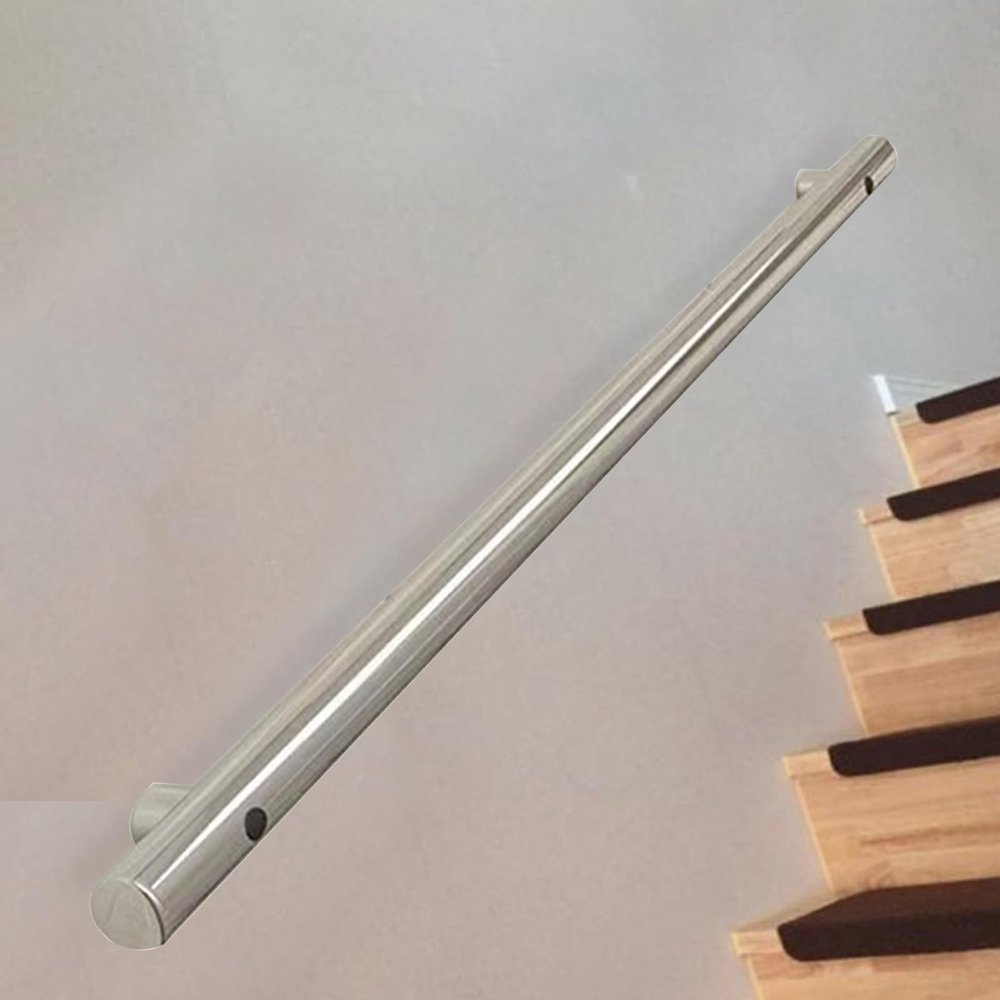 Wall-Mounted Stair Handrail, 210 cm, Stainless Steel