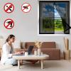 Magnetic Window Insect Screen 195 x 130 cm, No-Drill Adhesive Mount, Black view 2