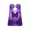 OdDdot Purple Butterfly Print Beard Bib Apron for Men, Black, One Size view 2