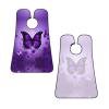 OdDdot Purple Butterfly Print Beard Bib Apron for Men, Black, One Size view 3
