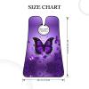OdDdot Purple Butterfly Print Beard Bib Apron for Men, Black, One Size view 4
