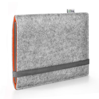 Stilbag Finn eBook Reader Case for Tolino Shine 4, Light Gray/Orange
