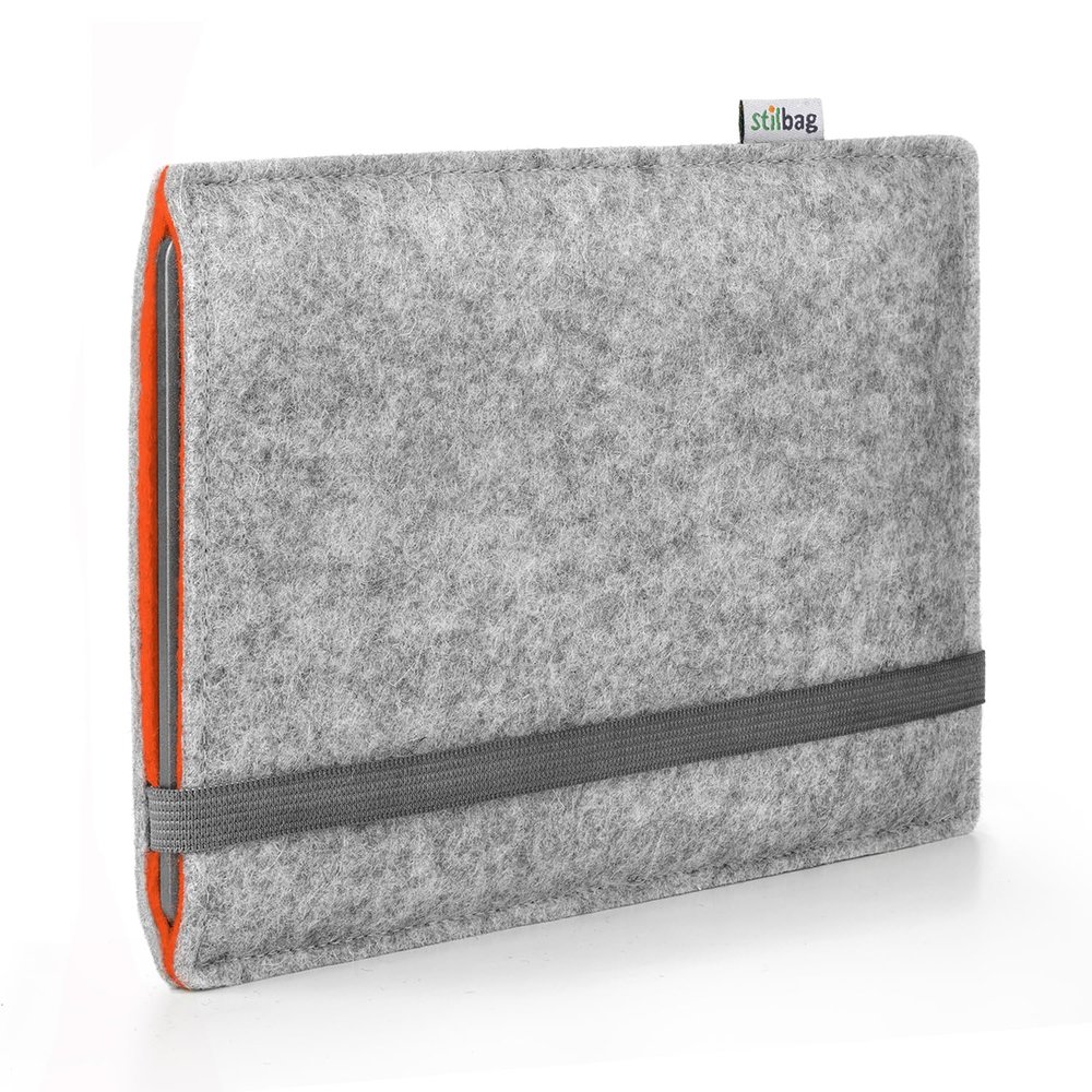 Stilbag Finn eBook Reader Case for Tolino Shine 4, Light Gray/Orange
