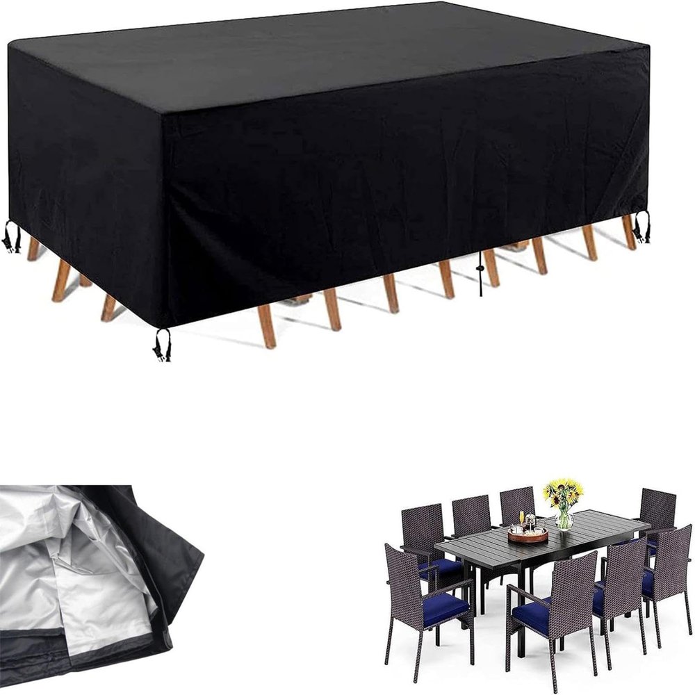 FKKJPJ Outdoor Furniture Cover, 120 x 120 x 74 cm, 420D Oxford Fabric, Rectangular