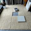 HDMOZUYT 30-Piece Plush Carpet Squares, 12 x 12 in. Interlocking Floor Tiles, Apricot, 0.39 in. view 1