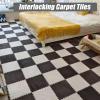 HDMOZUYT 30-Piece Plush Carpet Squares, 12 x 12 in. Interlocking Floor Tiles, Apricot, 0.39 in. view 4