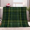 Green Plaid Flannel Throw Blanket, 150 x 200 cm, Plush Soft Warm Fleece Blanket view 1