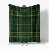 Green Plaid Flannel Throw Blanket, 150 x 200 cm, Plush Soft Warm Fleece Blanket view 3