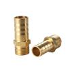 Threaded Brass Connecting Tube, 2-Pack, Hose Barb, BSP Plug, Copper Coupling Adapter (1/8 in, 16 mm Barb) view 1