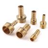 Threaded Brass Connecting Tube, 2-Pack, Hose Barb, BSP Plug, Copper Coupling Adapter (1/8 in, 16 mm Barb) view 2
