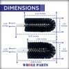 Whole Parts Replacement Brush Set for Glass Washers, BRS-1722, Compatible with Select Bar Maid Models view 2