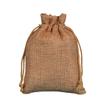 35 Linen-Look Drawstring Bags, Brown, 10 x 14 cm view 1