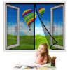 Magnetic Insect Screen for Windows, 140 x 165 cm, Self-Adhesive, Black view 1