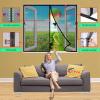 Magnetic Insect Screen for Windows, 140 x 165 cm, Self-Adhesive, Black view 3