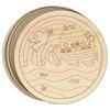 Christian Wooden Picture Shapes, Noah’s Ark and Flood, 3 mm, 15 x 15 cm, No Hole, 10 pcs view 1