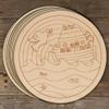 Christian Wooden Picture Shapes, Noah’s Ark and Flood, 3 mm, 15 x 15 cm, No Hole, 10 pcs view 3