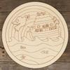 Christian Wooden Picture Shapes, Noah’s Ark and Flood, 3 mm, 15 x 15 cm, No Hole, 10 pcs view 4
