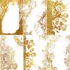 Gold Overlay Frames Rice Paper, 8 x 10.5 in – for Decoupage Furniture Crafts view 1