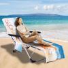 Microfiber Beach Lounge Chair Cover with Starfish Print view 3