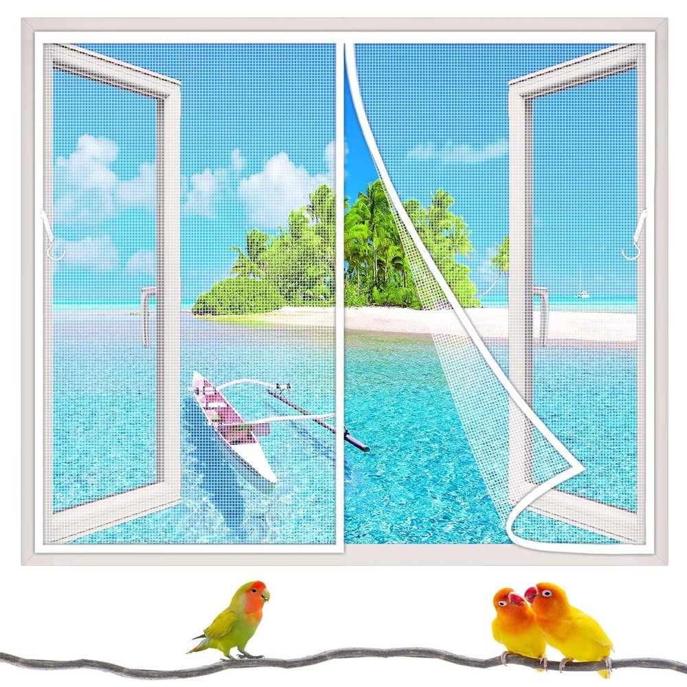Magnetic Insect Screen Curtain, 180 x 130 cm, White