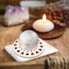 Elegant Crystal Ball Display Stand - Sunflower Design view 2
