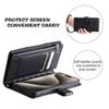Glitter Leather Wallet Case for OPPO Reno 10 Pro+, Black view 3