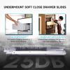 1 Pair of 533 mm Undermount Drawer Slides, Soft-Close, Full-Extension, Concealed Ball-Bearing Rails view 2