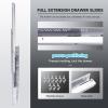 1 Pair of 533 mm Undermount Drawer Slides, Soft-Close, Full-Extension, Concealed Ball-Bearing Rails view 3