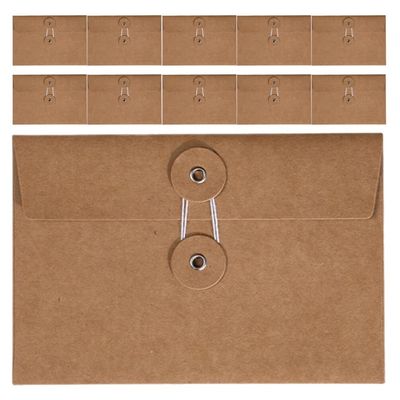 OHPHCALL 24 Vintage Kraft Paper Envelopes, Assorted Colors