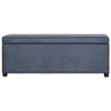 KTHLBRH Storage Bench Ottoman, 116 cm, Gray Suede-Look view 2