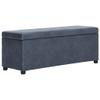 KTHLBRH Storage Bench Ottoman, 116 cm, Gray Suede-Look view 4