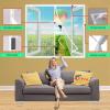 Magnetic Fly Screen Curtain for Windows, 95 x 230 cm, Automatic Closing, White view 3