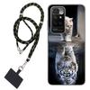 WUACYEAMING Case for Xiaomi Redmi 10 Prime, White Tiger Pattern, Slim TPU Silicone Cover with Universal Lanyard view 1