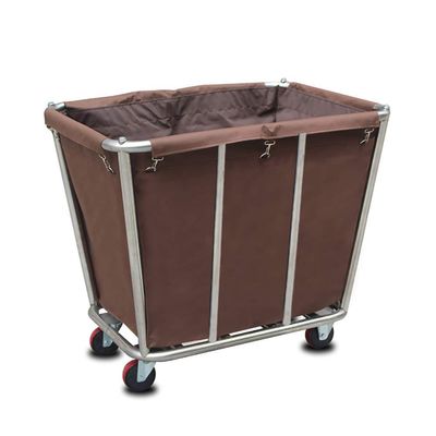 Mobile Linen Cart for Hotel Lobby, Removable Storage Cart, Blue, Large