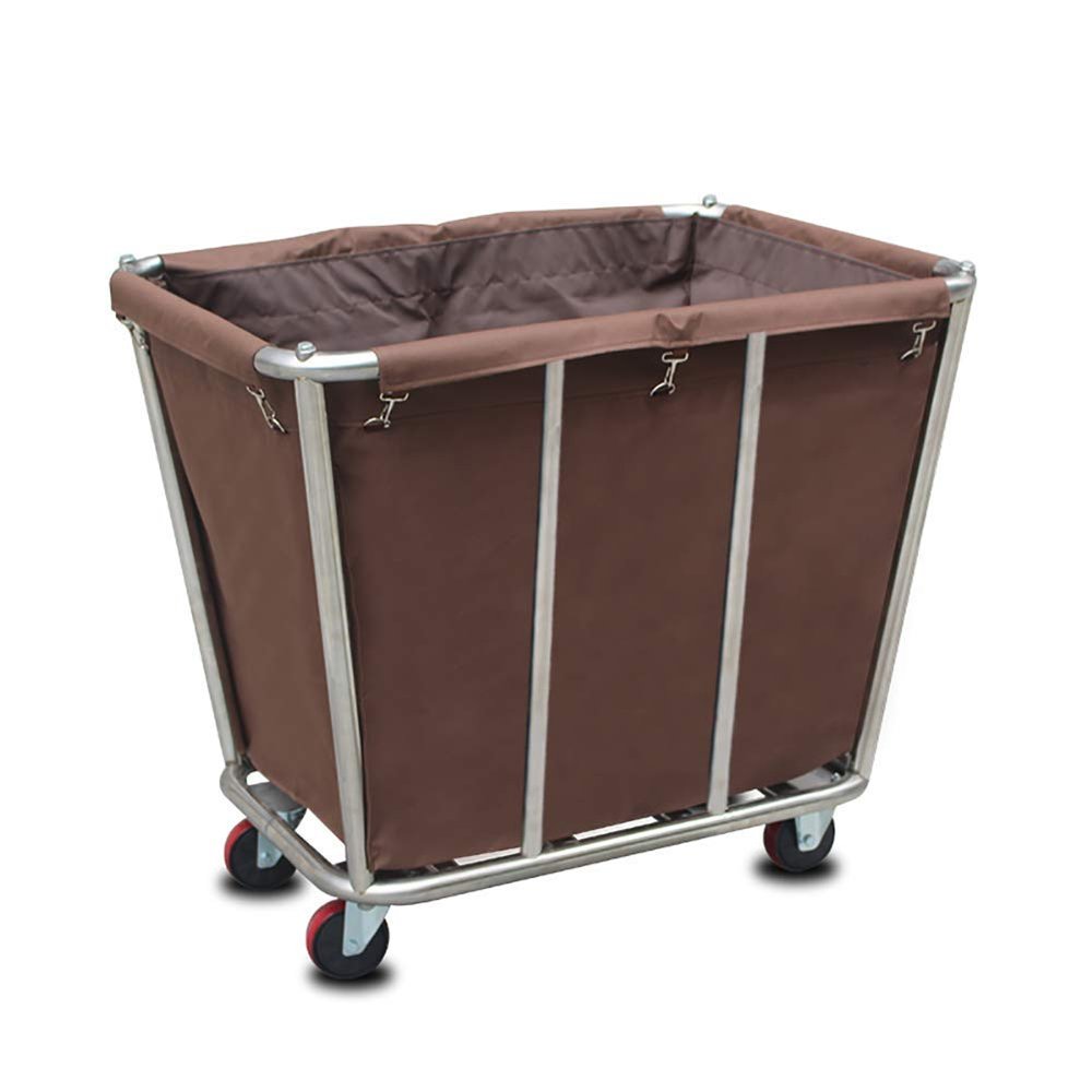 Mobile Linen Cart for Hotel Lobby, Removable Storage Cart, Blue, Large