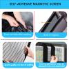 Premium Slim Insect Screen 60 x 75 cm, No Drilling, Hook-and-Loop Tape, Easy Installation, Black view 4
