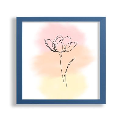 VO Design Finn MDF Frame for 21.5 x 28 cm Picture, Ocean Blue, with Acrylic Glass