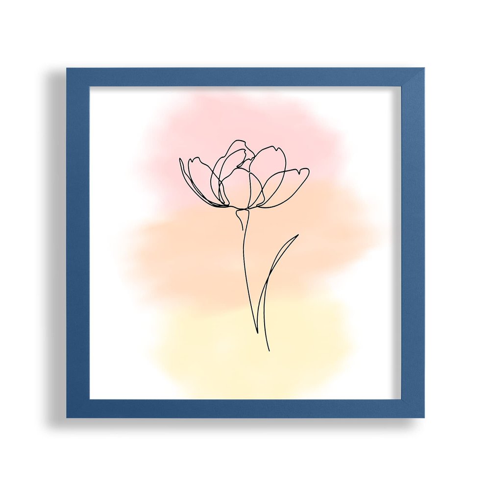 VO Design Finn MDF Frame for 21.5 x 28 cm Picture, Ocean Blue, with Acrylic Glass