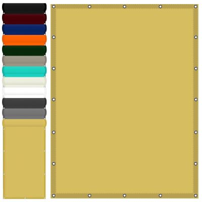 Custom-Size Waterproof Sun Shade Sail Fabric, 2.4 x 9 m, Cream