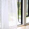 Homxi Semi-Sheer Curtains, 2-Pack, 86W x 160H cm, White Water-Drop Pattern view 4