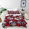 ANHOPE Sugar Skull Red Rose 3-Piece Bedding Set, 200 x 220 cm view 1