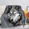 Gray Wolf Blanket for Boys and Girls, Soft Throw for Bedroom, Bed, Couch, Outdoor Use, Travel and Camping, 110 x 140 cm view 1